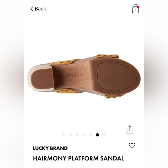 BNIB LUCKY BRAND Hairmony Platform Sandals Size 9 - Picture 5 of 7